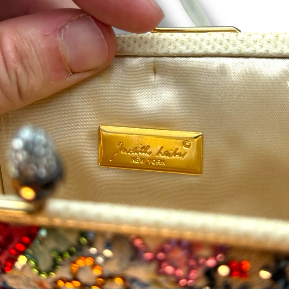 Judith Leiber Spy Bag Floral Quilted Crystal Embroidered Shoulder Bag - Picture 4 of 8